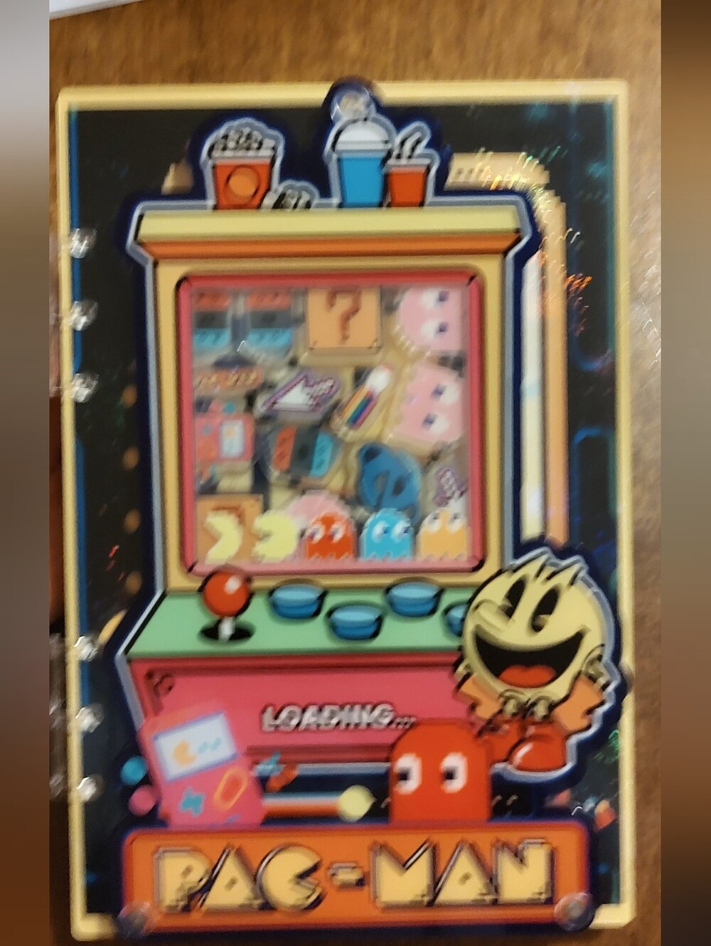 New! A5 Pac-Man Acrylic Shaker Notebook With Paper